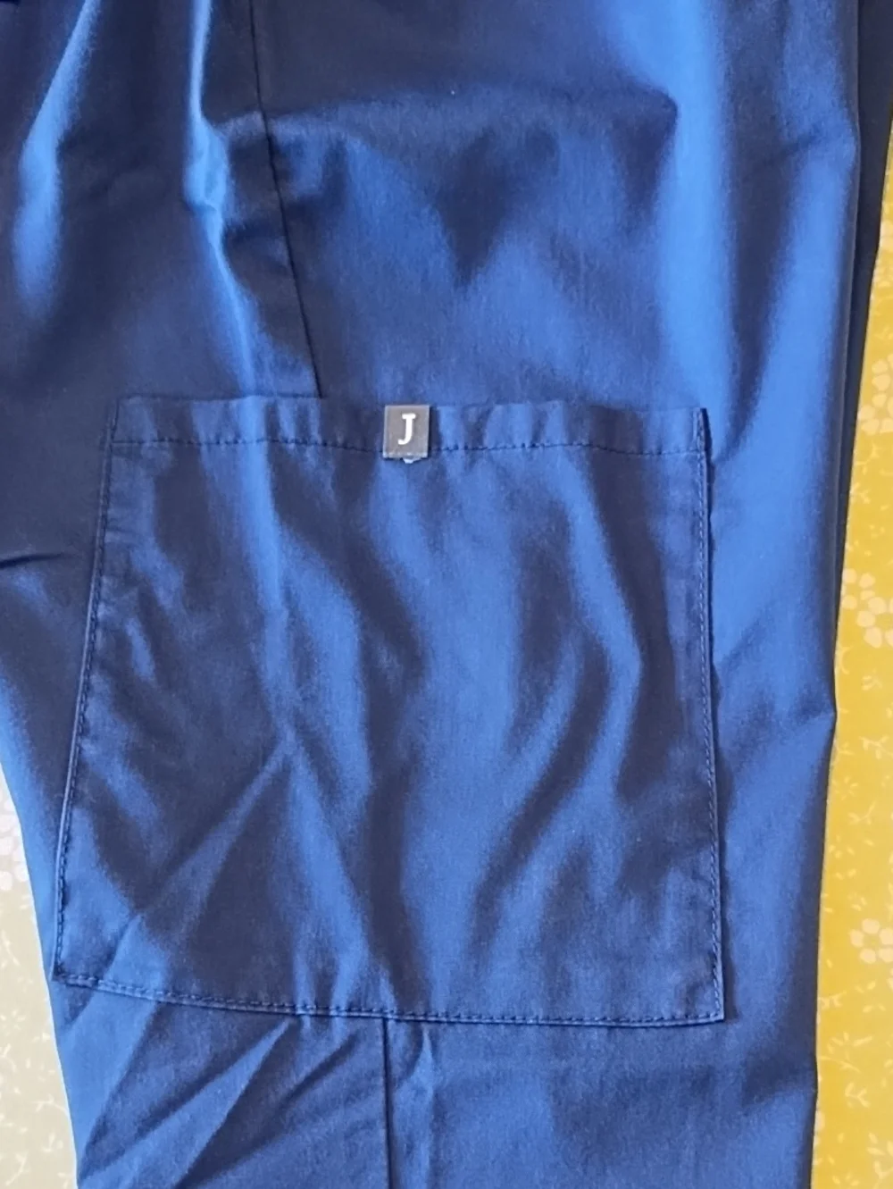 Jaanuu Women's Straight Leg Four Pocket Scrub Pants Size XS J95083 Navy Blue